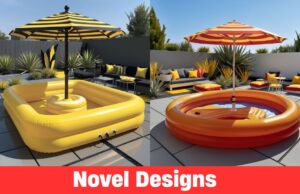 Umbrella Shower Pools: Stylish Shade and Water Fun Combined Umbrella Shower Pools: Stylish Shade and Water Fun Combined