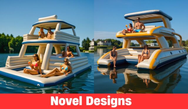 Inflatable Yacht Lake Floats Luxury Relaxation on the Water Inflatable Yacht Lake Floats: Luxury Relaxation on the Water