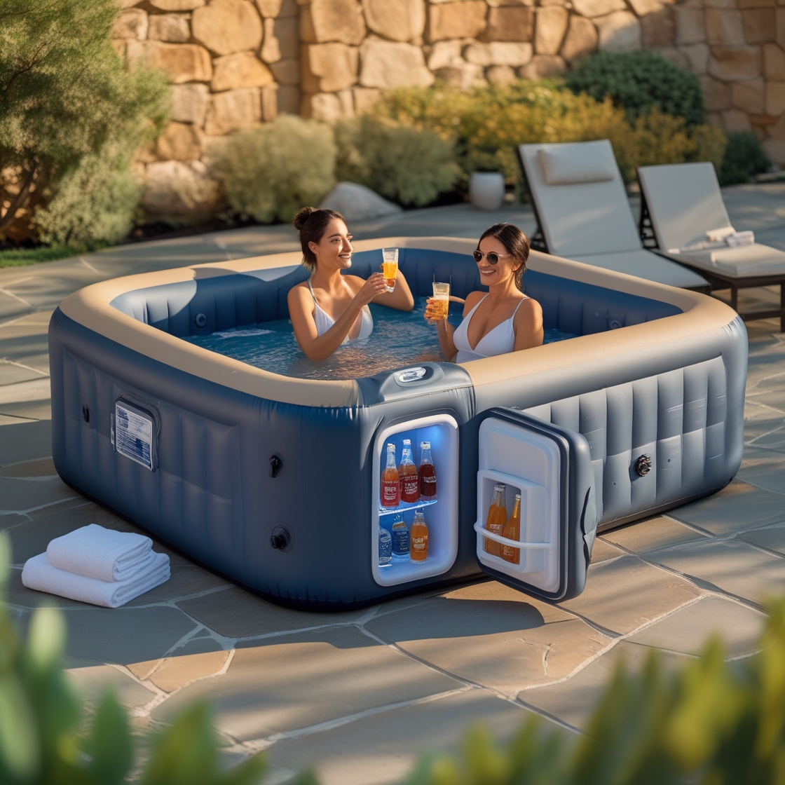 Inflatable Pool Bar with Mini Fridge: Chill Drinks & Big Fun All in One ...