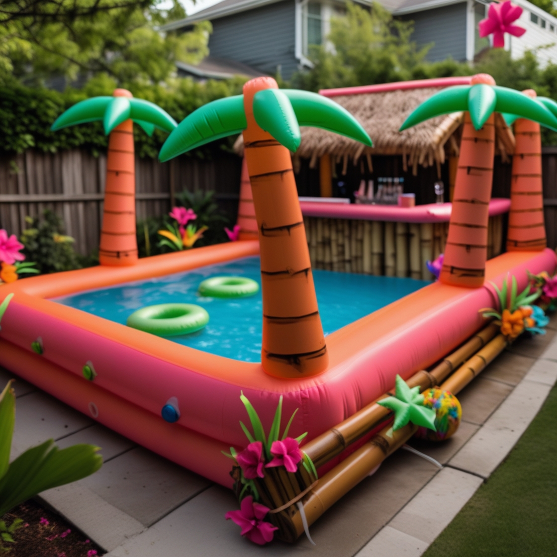 Inflatable Tiki Bar Pool: Turn Your Backyard Into a Tropical Paradise ...