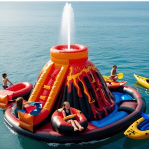 Inflatable Volcano Water Slide Island: Splash, Slide, and Erupt into ...